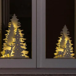 KAEMINGK Foret illuminée à piles 20 LED (H36 cm) Nordique Blanc chaud New