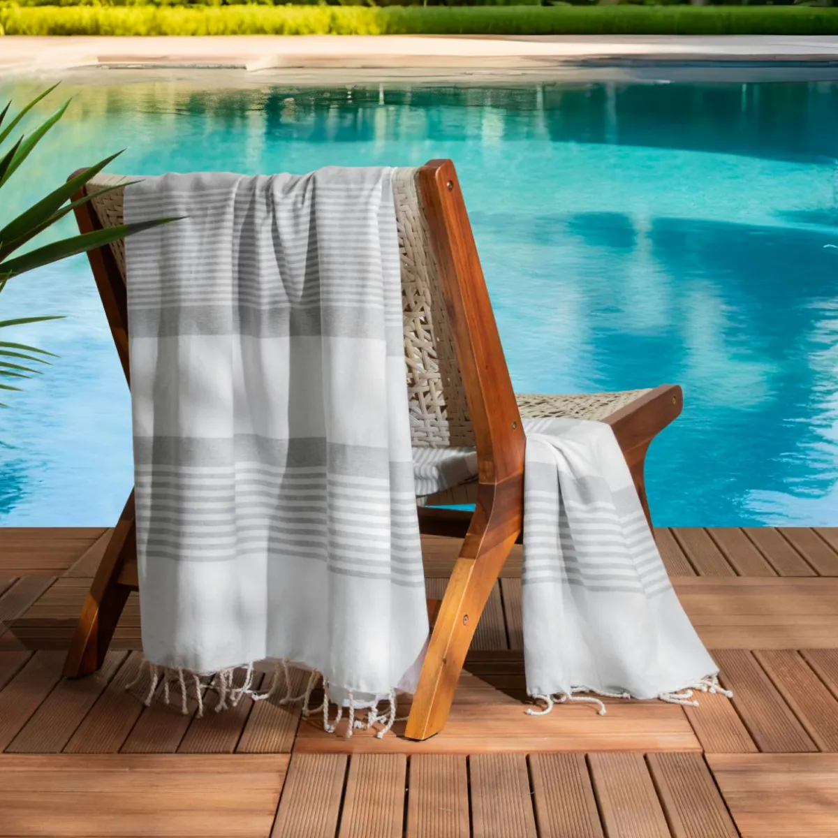 Fouta coton recyclé (200 x 200 cm) Summer he Blanc Best