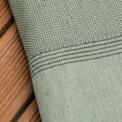 Fouta coton recyclé (100 x 200 cm) Beach Vert kaki Outlet