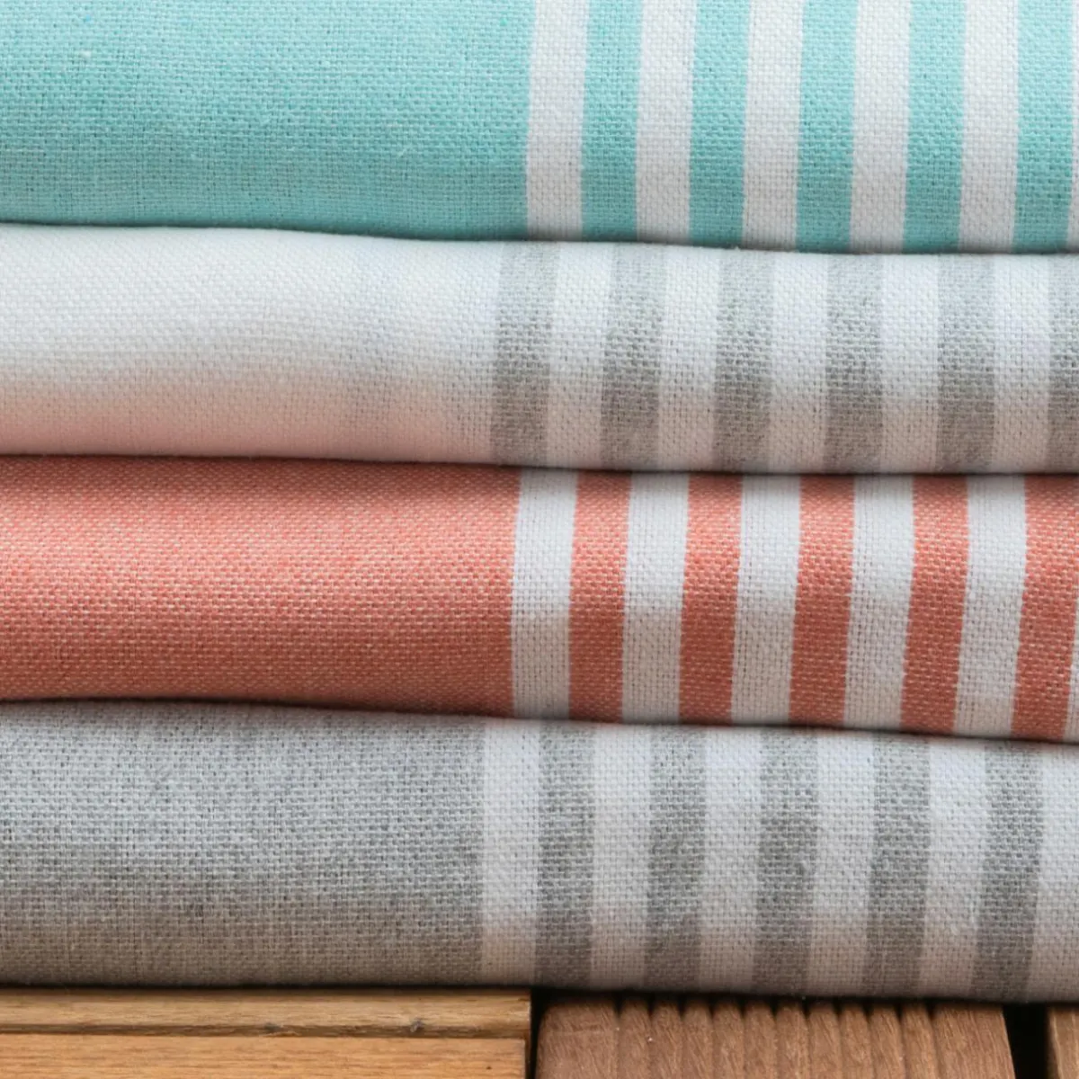 Fouta coton recyclé (200 x 200 cm) Summer Bleu turquoise Discount