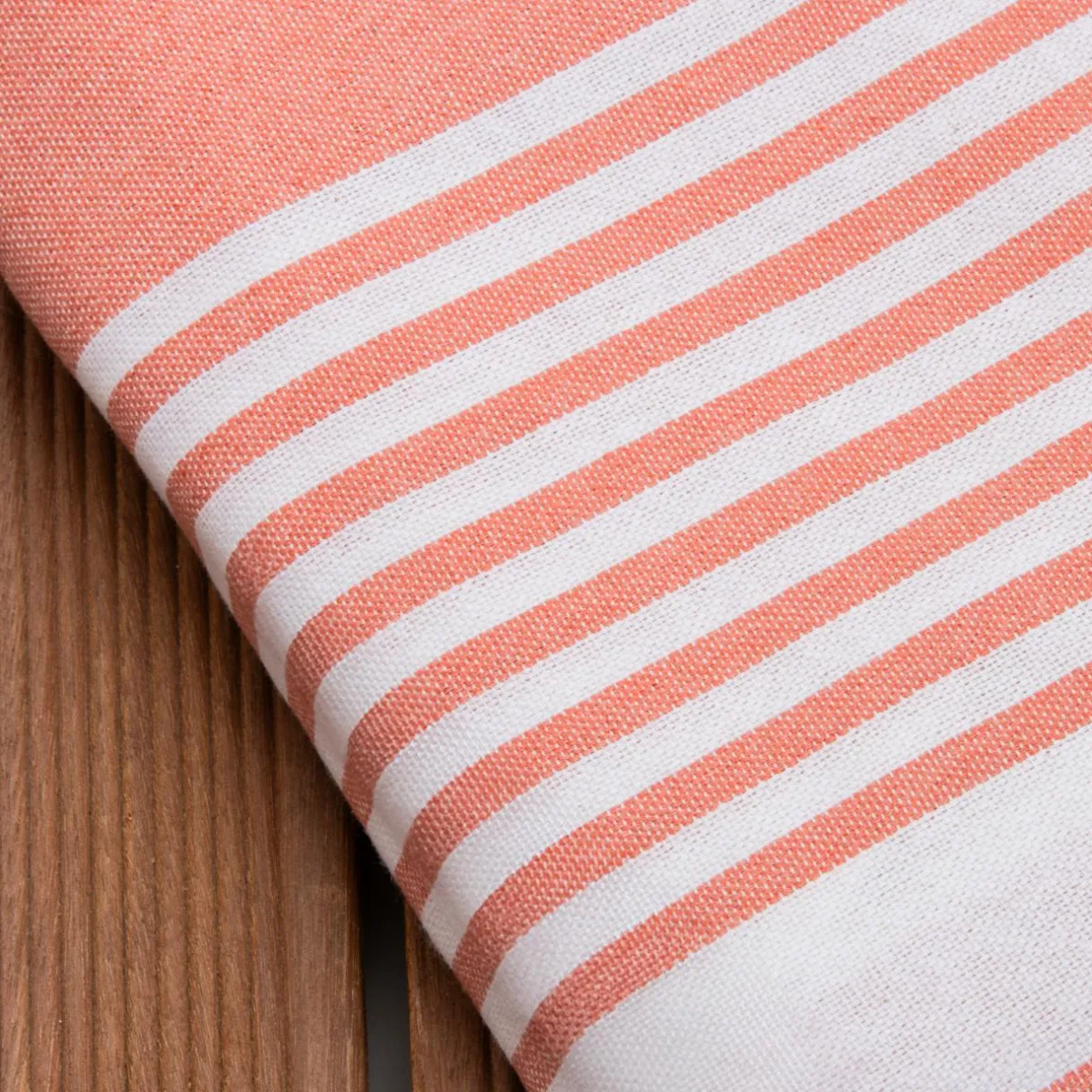 Fouta coton recyclé (200 x 200 cm) Summer Corail Orange New