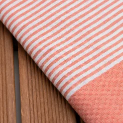 Fouta coton recyclé (100 x 200 cm) Océane Corail Orange New