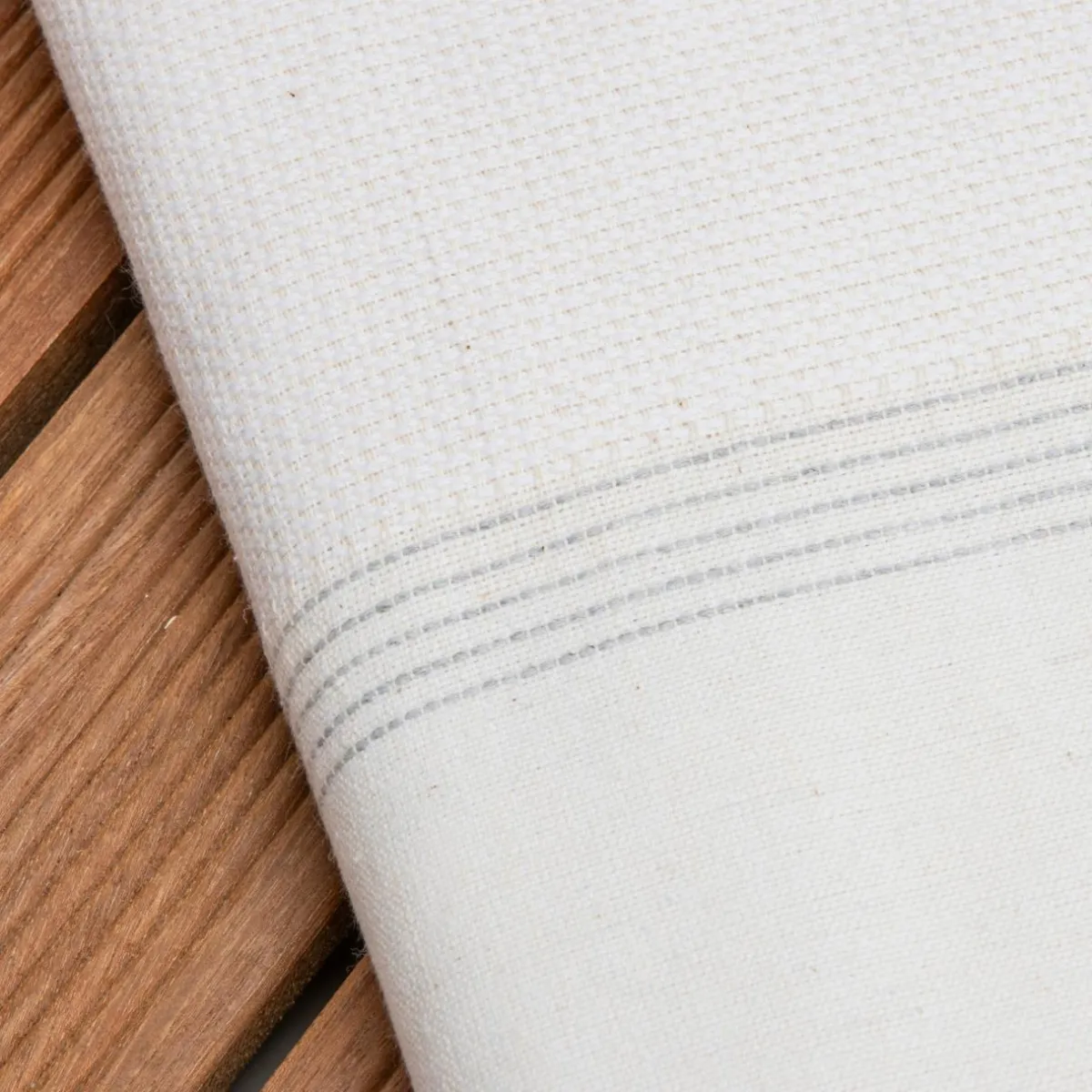Fouta coton recyclé (100 x 200 cm) Beach Ecru Discount