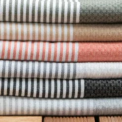 Fouta coton recyclé (100 x 200 cm) Océane Vert kaki