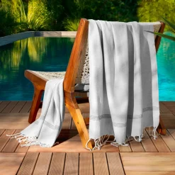 Fouta coton recyclé (100 x 200 cm) Beach e Gris New