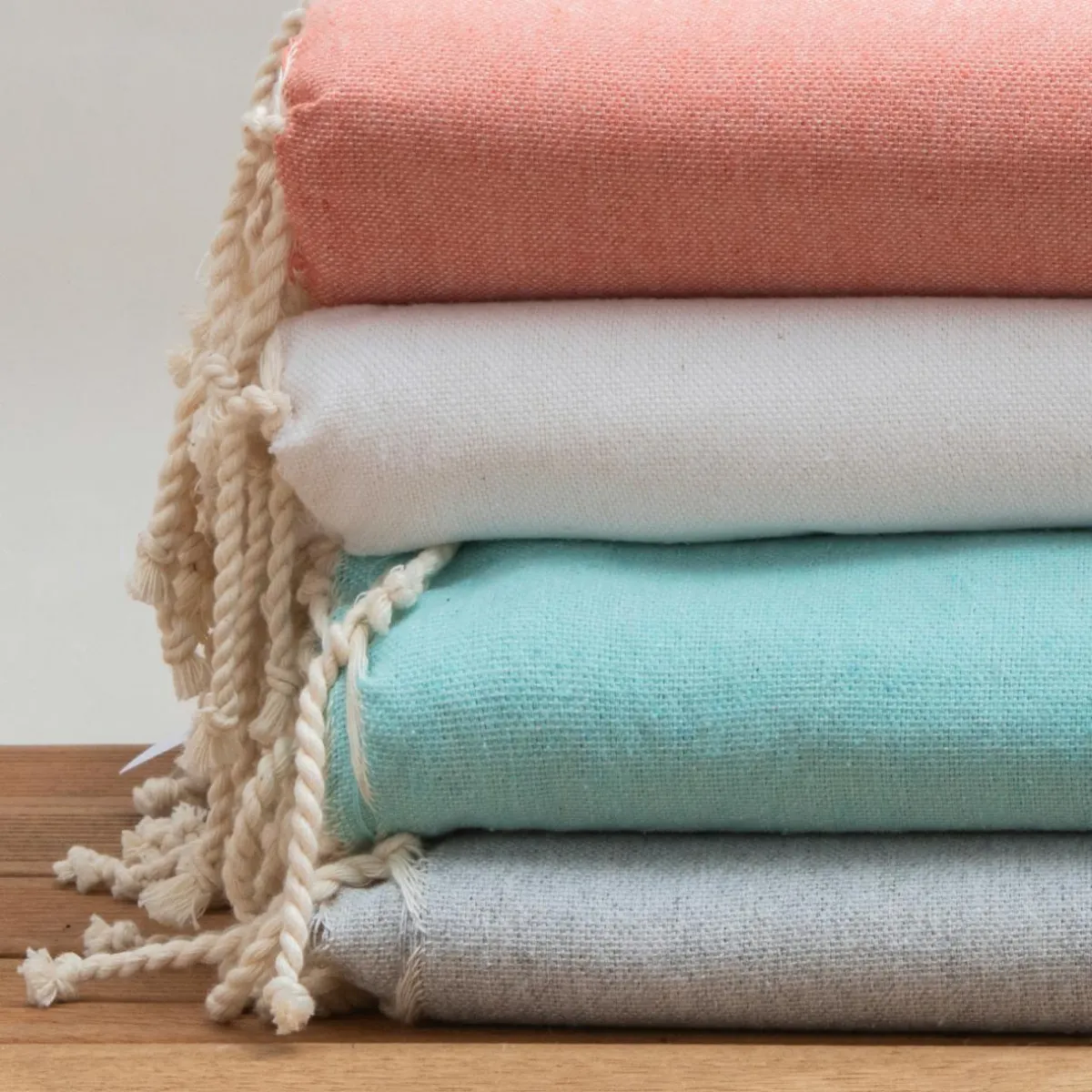 Fouta coton recyclé (200 x 200 cm) Ecume e Gris