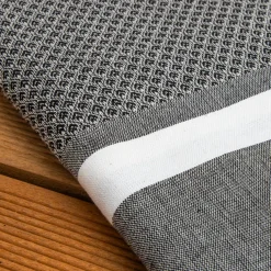 Fouta coton recyclé (100 x 200 cm) Selma e Noir