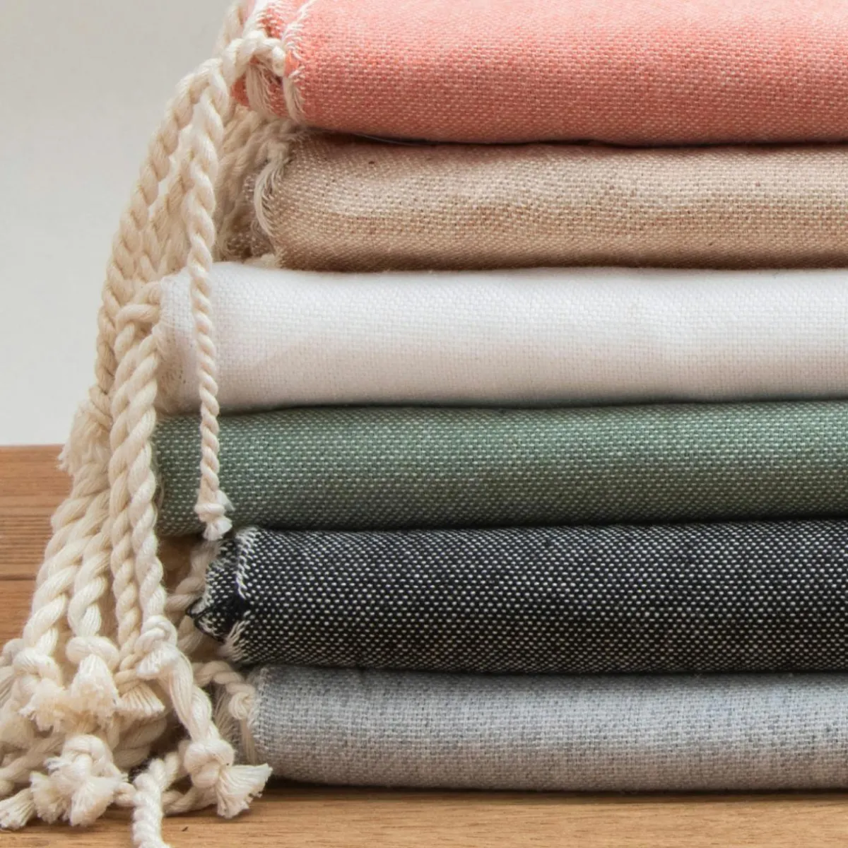 Fouta coton recyclé (100 x 200 cm) Sunshine Beige New