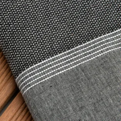 Fouta coton recyclé (100 x 200 cm) Beach e Noir
