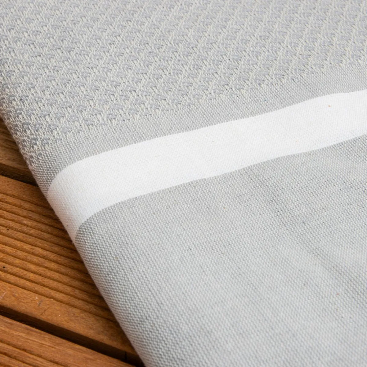 Fouta coton recyclé (100 x 200 cm) Selma e Gris Discount