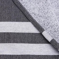 Fouta coton recyclé doublé éponge (100 x 200 cm) Coralia e Noir Hot