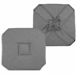 STOF Galette de chaise carrée à rabats (40 x 40 cm) Béa Anthracite Gris foncé Best