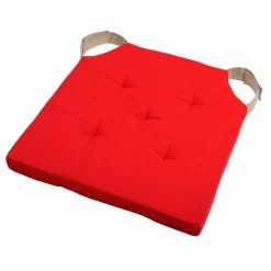 LOVELY CASA Galette de chaise carrée scratch (38 x 38 cm) Duo Rouge Online