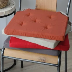LOVELY CASA Galette de chaise carrée scratch (38 x 38 cm) Duo e Noir Clearance
