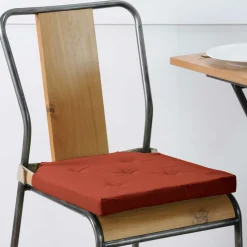 STOF Galette de chaise carrée scratch (38 x 38 cm) Duo Terracotta Best