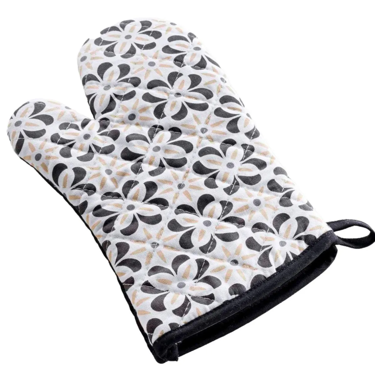 douceur d'intu017drieur Gant de cuisine ambidextre en coton (30 x 18 cm) Solaris Noir New