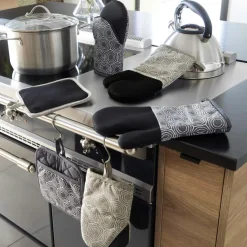 douceur d'intu017drieur Gant de cuisine ambidextre coton (30x18 cm) Alveis Gris Anthracite Outlet