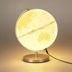 KOOPMAN Globe terrestre lumineux (H31 cm) Map Monde Blanc