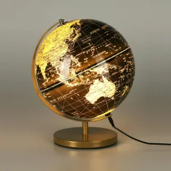 KOOPMAN Globe terrestre lumineux (H31 cm) Map Monde Noir Sale