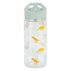 OSTARIA Gourde enfant plastique (17,5 cm) Dino e Vert