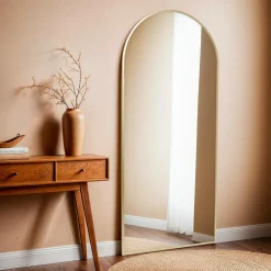 EMINZA Grand Miroir à poser en métal (H180 cm) Dallas Dé Or Discount