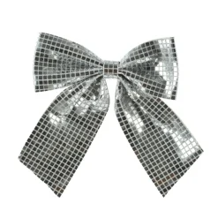 KAEMINGK Grand Noeud de Noël (H34 cm) Disco Argent Hot