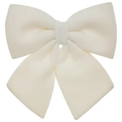 JJA Grand nœud de Noël en laine (H43 cm) Prestige Blanc Hot