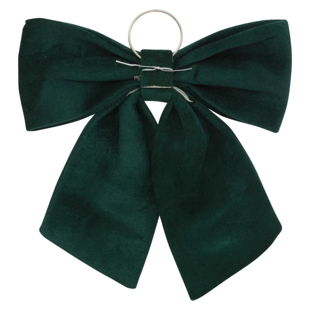 JJA Grand nœud de Noël (H72 cm) Prestige velours Vert sapin