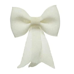 KAEMINGK Grand nœud pailleté (H42 cm) Glasgow Blanc Sale