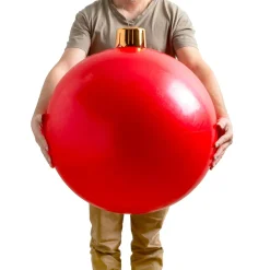 KOOPMAN Grande boule de Noël gonflable (D65 cm) Rouge