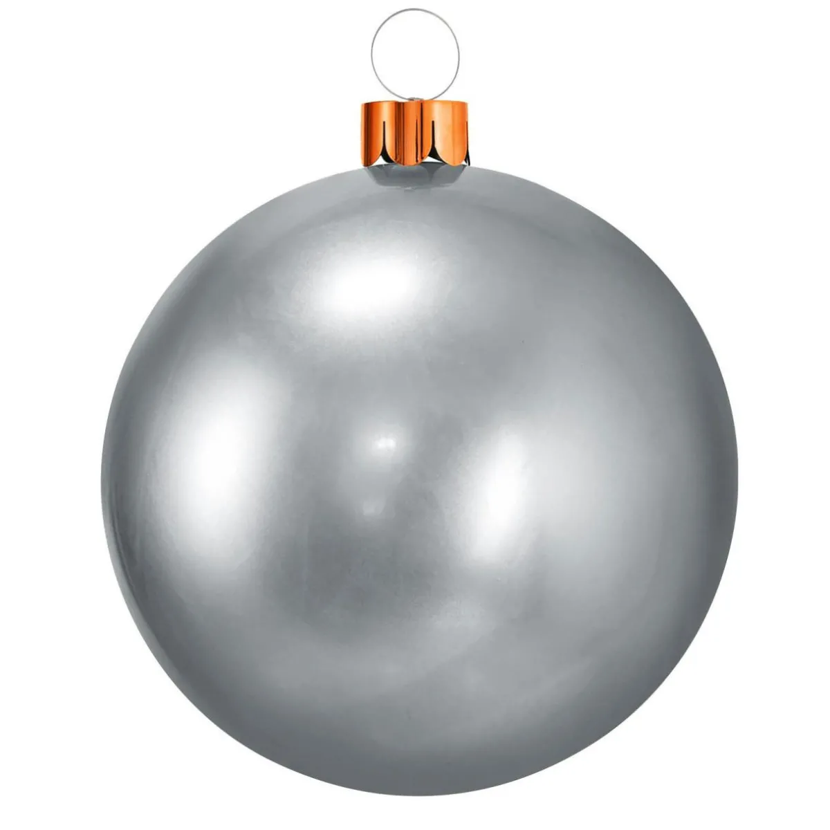 KOOPMAN Grande boule de Noël gonflable (D65 cm) Argent