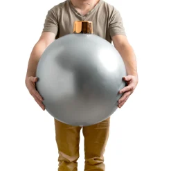 KOOPMAN Grande boule de Noël gonflable (D45 cm) Argent
