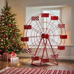 JJA Grande roue en métal Géante (H170 cm) Fête foraine Rouge Best
