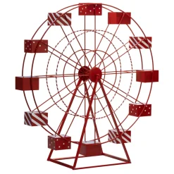 JJA Grande roue en métal Géante (H170 cm) Fête foraine Rouge Best