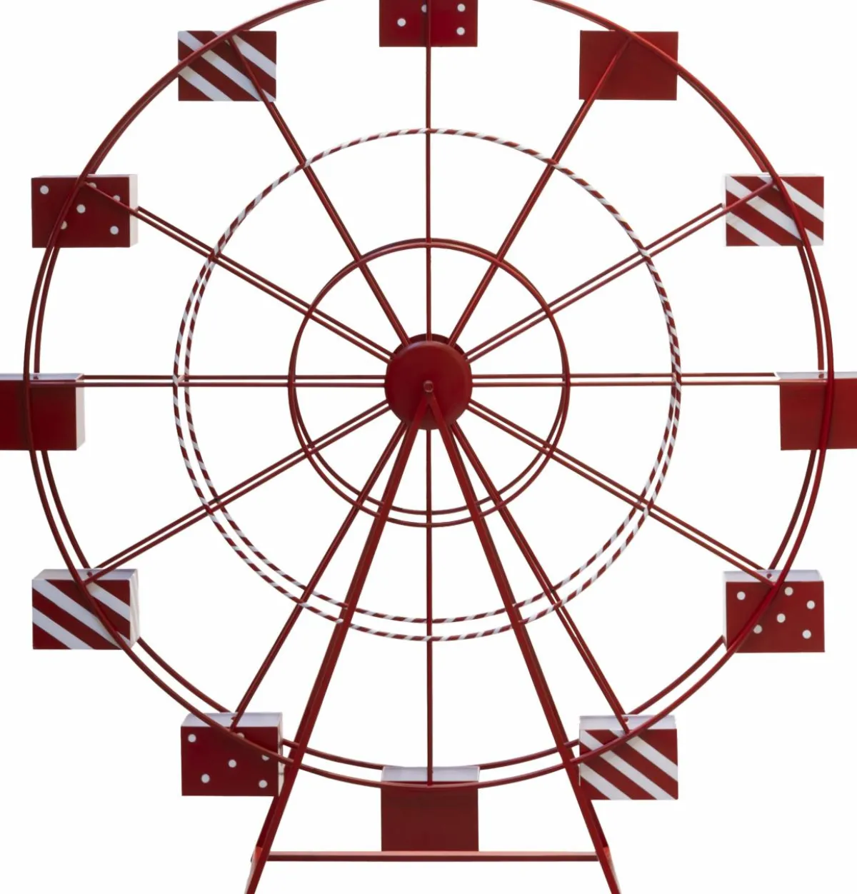 JJA Grande roue en métal Géante (H170 cm) Fête foraine Rouge Best
