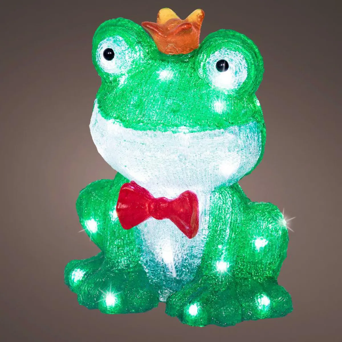 EMINZA Grenouille lumineuse 40 LED (H28 cm) Albert the King Blanc froid Vert Sale