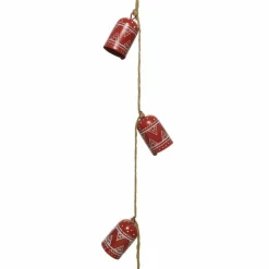KAEMINGK Guirlande déco (1,10 m ) Cloches de Noël Rouge Clearance
