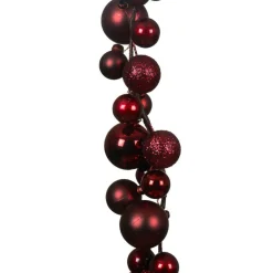 KAEMINGK Guirlande de Noël (180 cm) Boules de Noël Bordeaux Discount