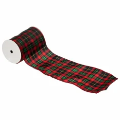 Feeric Lights & Christmas Guirlande de Noël (5 m) Tartan Ecossais Rouge