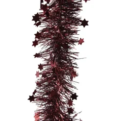 KAEMINGK Guirlande de Noël (D9 cm) étoilée Alpine Bordeaux Discount