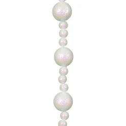 KAEMINGK Guirlande de perles en mousse (180 cm) Noël pailleté Blanc Online