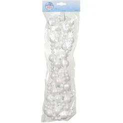 KAEMINGK Guirlande de perles en mousse (180 cm) Noël pailleté Blanc Online