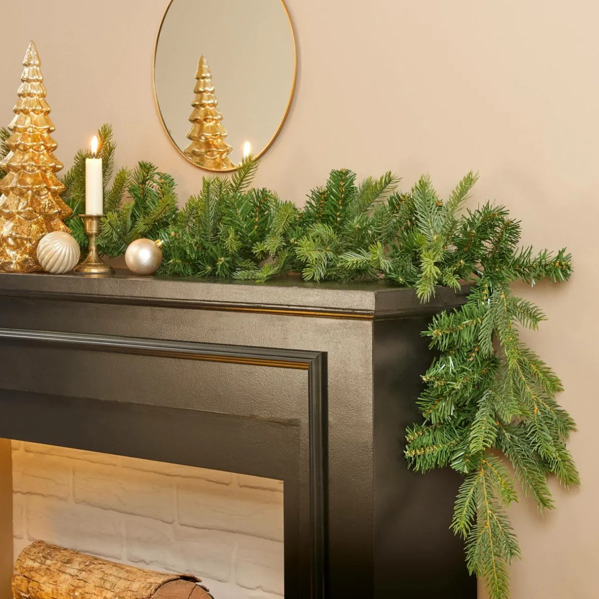 EMINZA Guirlande de sapin (280 cm - D8) Glorious Vert sapin Sapin vert Hot