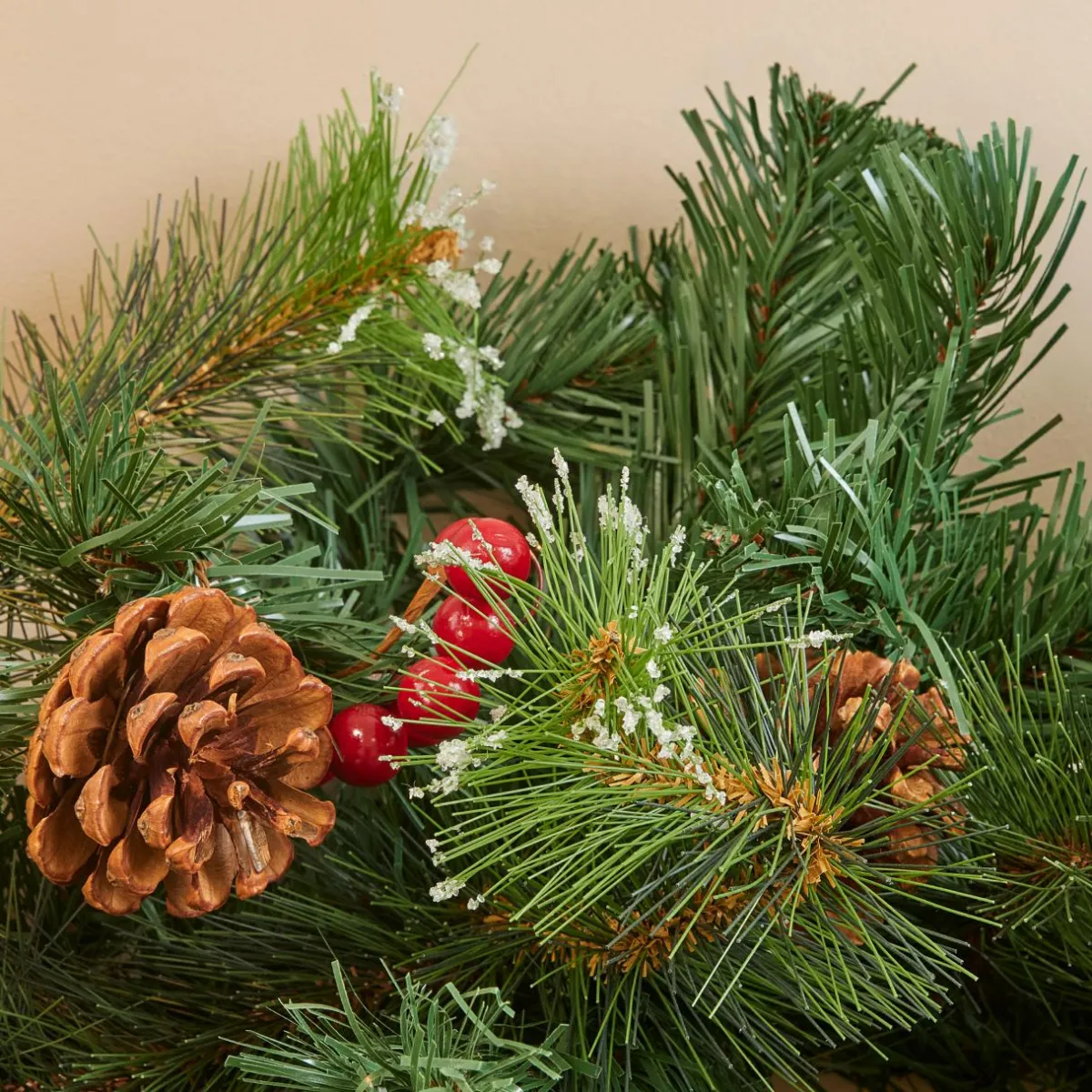 KAEMINGK Guirlande de sapin (180 cm - D31) Ipswich Vert enneigé Sapin enneigé Outlet