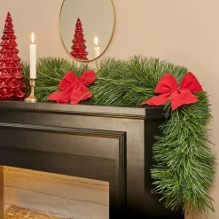 Feeric Lights & Christmas Guirlande de sapin (270 cm) Noeux Rouge Discount