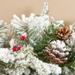 Feeric Lights & Christmas Guirlande de sapin (200 cm) Poinsettia luxe Blanc Online