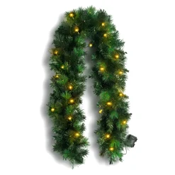 EMINZA Guirlande de sapin lumineuse (180 cm - D25) Edmonton Vert et blanc chaud Sapin vert lumineux Discount