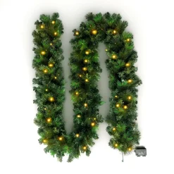 EMINZA Guirlande de sapin lumineuse (300 cm - D25) Edmonton Vert et blanc chaud Sapin vert lumineux Discount