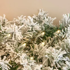 EMINZA Guirlande de sapin lumineuse (180 cm - D25) Royal Vert enneigé et blanc chaud Sapin enneigé lumineux Online