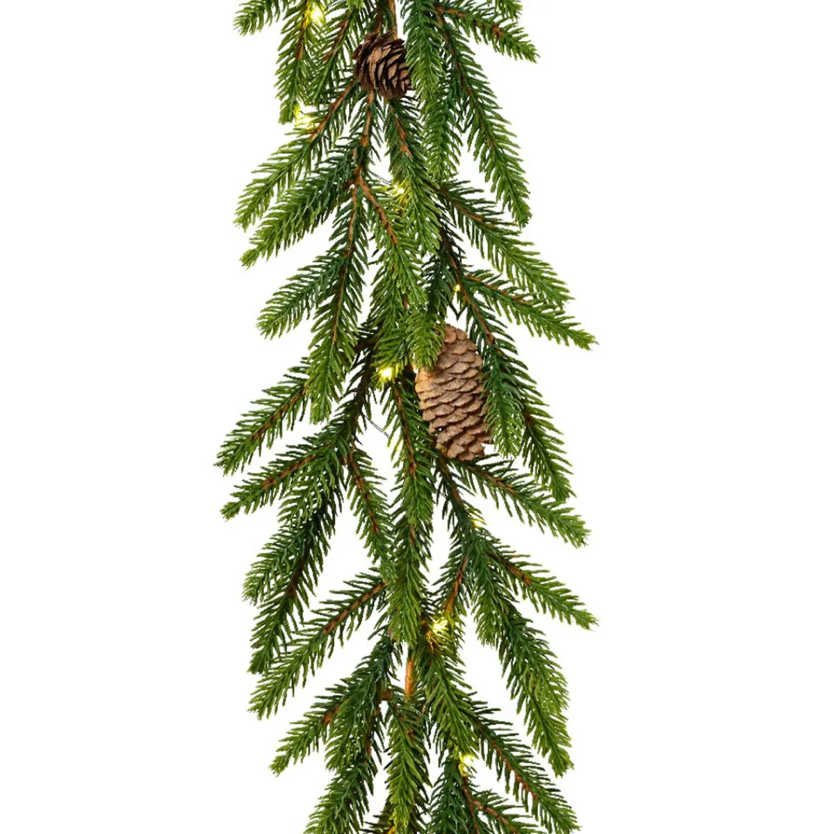 KAEMINGK Guirlande de sapin lumineuse 50 LED (180 cm) Forest Blanc chaud Sapin vert lumineux Outlet